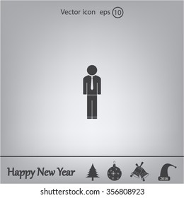 Flat icon of businessman