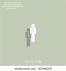 Flat icon of businessman