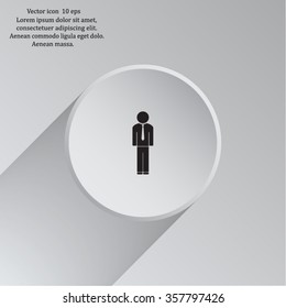 Flat icon of businessman