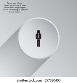 Flat icon of businessman