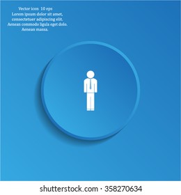 Flat icon of businessman