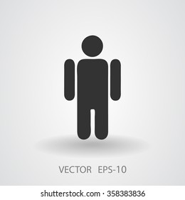 Flat icon of businessman