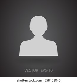 Flat icon of businessman