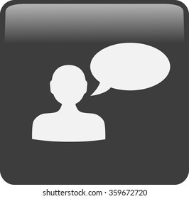 Flat icon of businessman