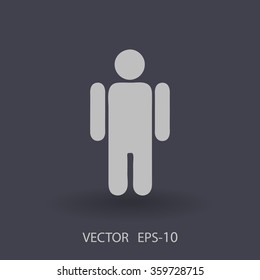 Flat icon of businessman