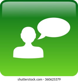 Flat icon of businessman
