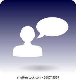 Flat icon of businessman