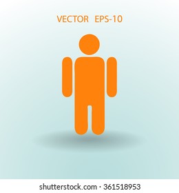 Icono plano del hombre de negocios