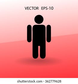 Icono plano del hombre de negocios