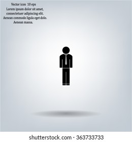 Flat icon of businessman