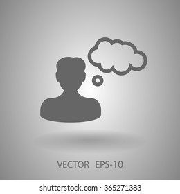 Flat icon of businessman