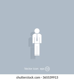 Flat icon of businessman