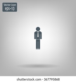 Flat icon of businessman
