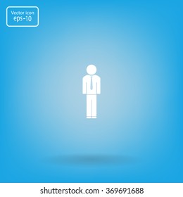 Flat icon of businessman