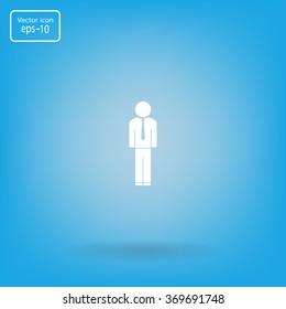 Flat icon of businessman