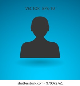 Flat icon of businessman