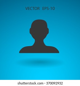Icono plano del hombre de negocios