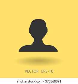 Flat icon of businessman