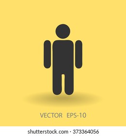 Flat icon of businessman