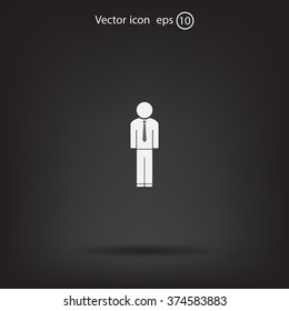Flat icon of businessman