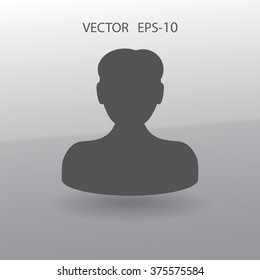 Flat icon of businessman