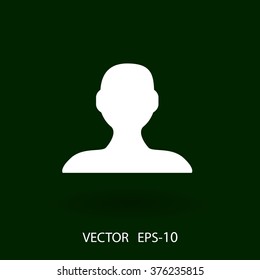Flat icon of businessman