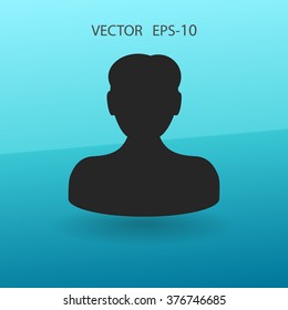 Icono plano del hombre de negocios