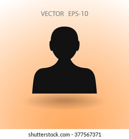 Flat icon of businessman