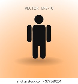 Icono plano del hombre de negocios