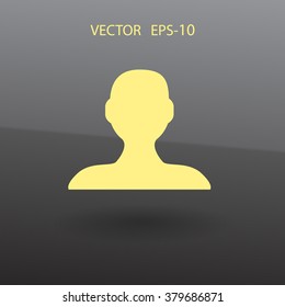 Flat icon of businessman