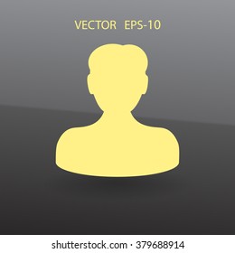 Flat icon of businessman