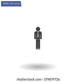 Flat icon of businessman