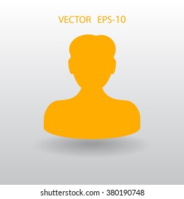 Flat icon of businessman