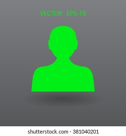 Flat icon of businessman
