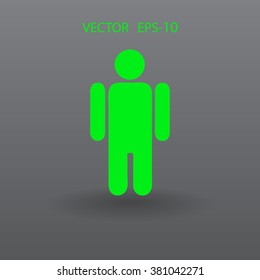 Flat icon of businessman
