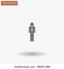 Flat icon of businessman