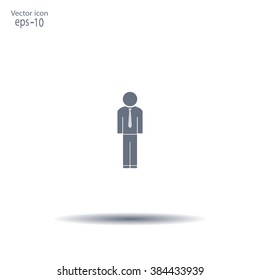 Flat icon of businessman