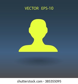 Flat icon of businessman