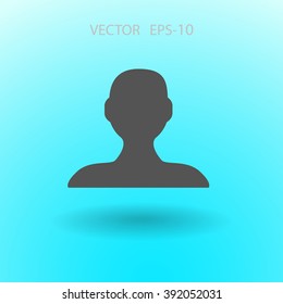 Flat icon of businessman