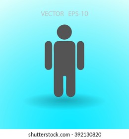 Flat icon of businessman