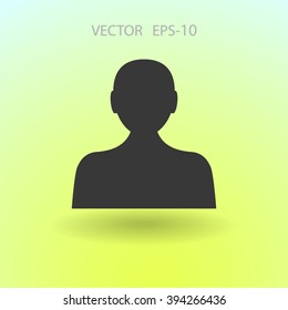 Flat icon of businessman