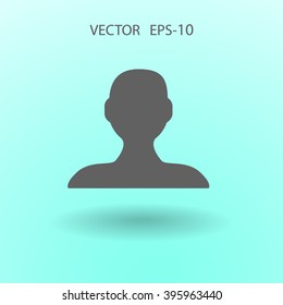 Flat icon of businessman