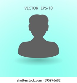 Icono plano del hombre de negocios