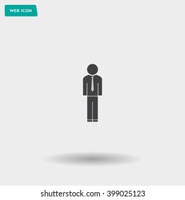 Flat icon of businessman