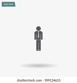 Flat icon of businessman
