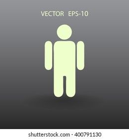 Flat icon of businessman