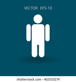Flat icon of businessman