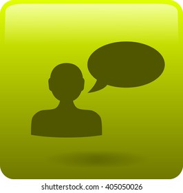 Flat icon of businessman