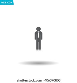 Flat icon of businessman