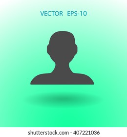 Icono plano del hombre de negocios
